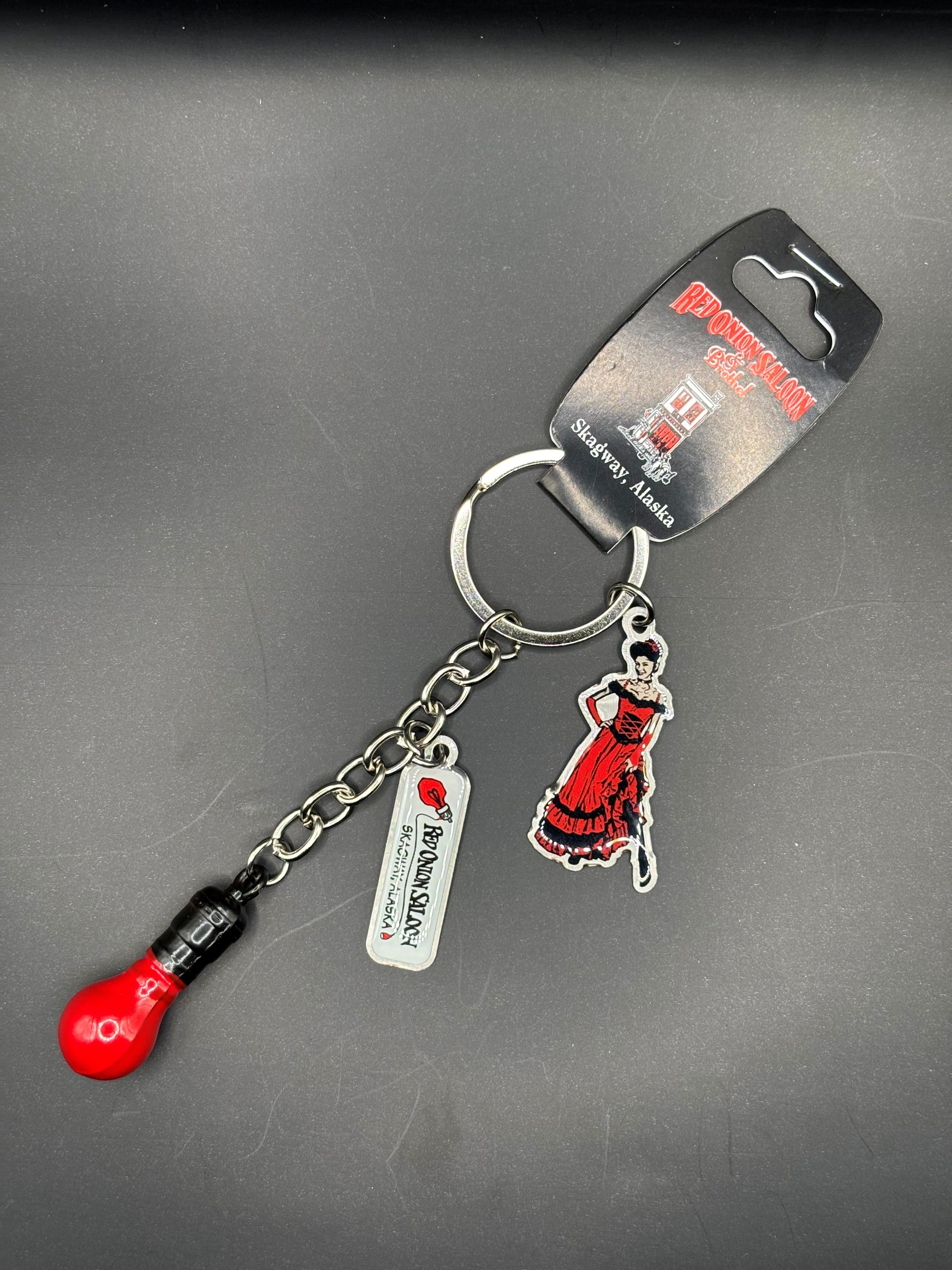 Red Onion Charm Keychain